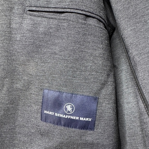 Men’s Hart Schaffner Marx Gray Sport Coat Blazer Suit Jacket with Stretch - Picture 3 of 6